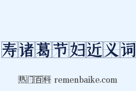 寿诸葛节妇近义词是什么意思的图片